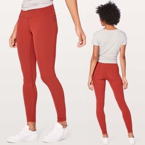 Lululemon Wunder Under Hi-Rise Tight 28” Bonfire